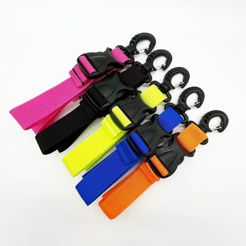 Quickly Adjust Mechanism Fast Detach Fin Strap with Double Buckle for Comfortable Diving Ergonomic Swimming Fin Strap