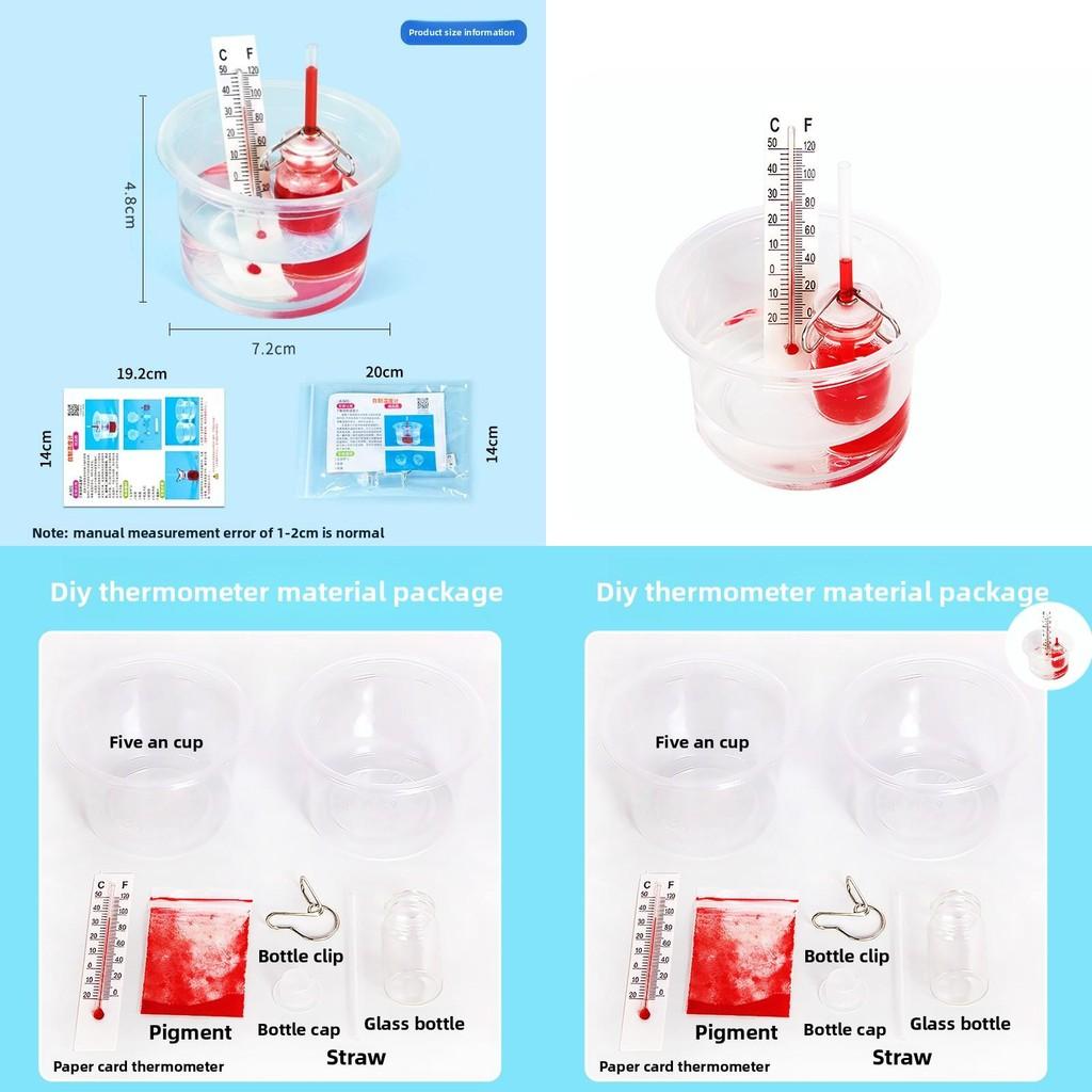 Science Experiment Diy Thermometer Kit With Fun Materials For Kids Educational Activity
