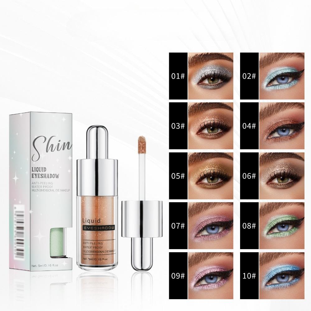 Lidschatten Flüssig Hochglänzend Mehrfarbig Perlglänzend Flüssige Farbe Lidschatten Bunter Flüssiger Lidschatten Flüssig Cross Border Make-up Großhandel