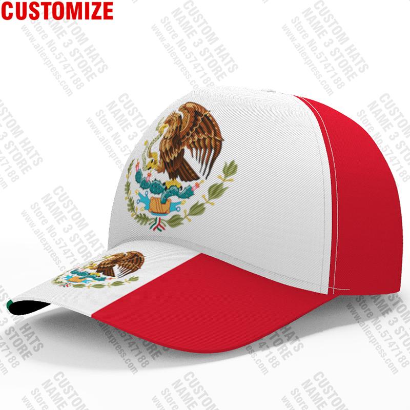 The United States Of Mexico Male Youth Free Custom Name Number Mex Hat Nation Flag Mx Spanish Mexican Print Photo Baseball Cap