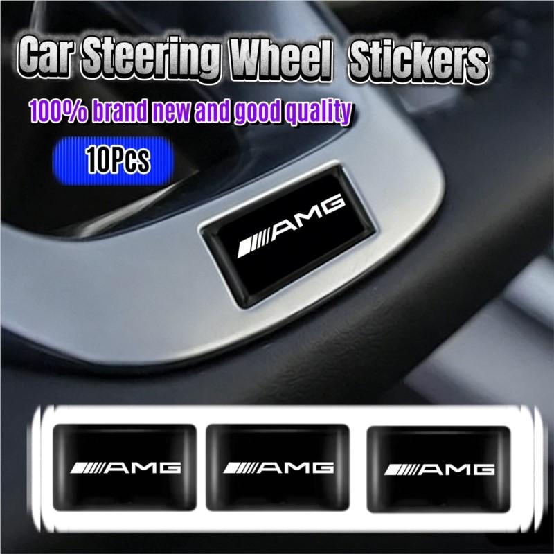 For Mercedes Benz AMG Smart Fortwo 451 450 453 EQ Forfour Coupe Cabrio 451 3D Epoxy Badge Emblem Car Steering Wheel Stickers wdsg80
