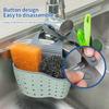 Kitchen Sink Holder Hanging Drain Basket Adjustable Soap Sponge Shelf Organizer Bathroom Faucet Holder Rack Kitchen Accessories