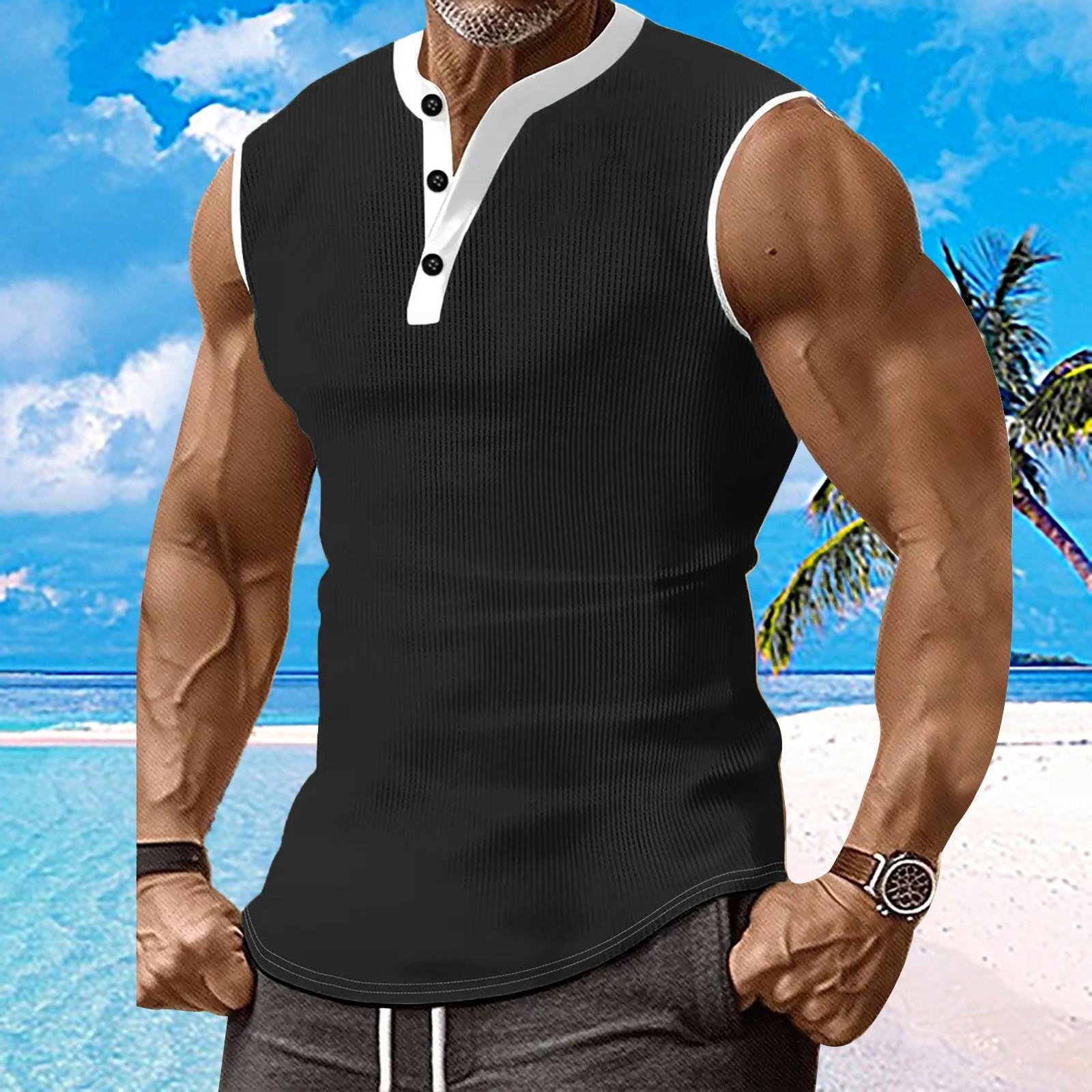 

Мужской летний жилет однотонный спортивный повседневный мужской жилет XL