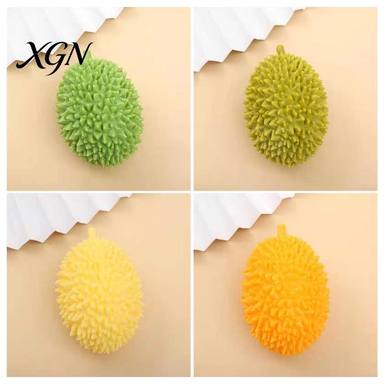 Durian Shape Stress Reliever Realistic Squeeze Toy Unbreakable Soft Fidget for Rubber Relief Cute Fruit-Shaped Decompression Gadget Kids Adults