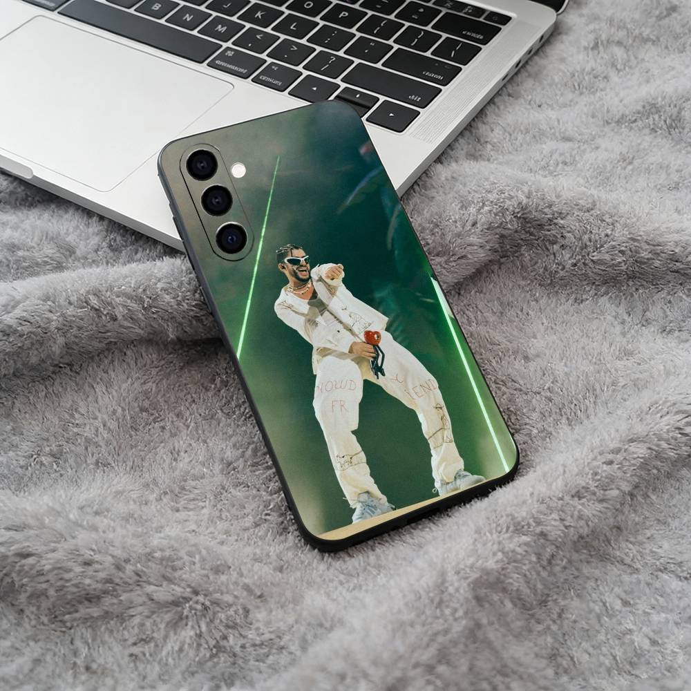 B-B-Bad -Bunny Phone Case For Samsung Galaxy A73,A71 A72,A70,A53,A52,A51,Soft Silicone Black Cover