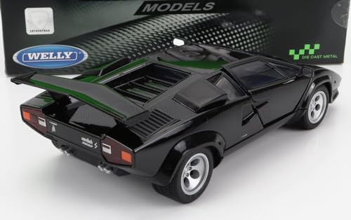 Willy Lamborghini Countach LP5000S 1988 (Black) 1/24 Scale Diecast Model Car