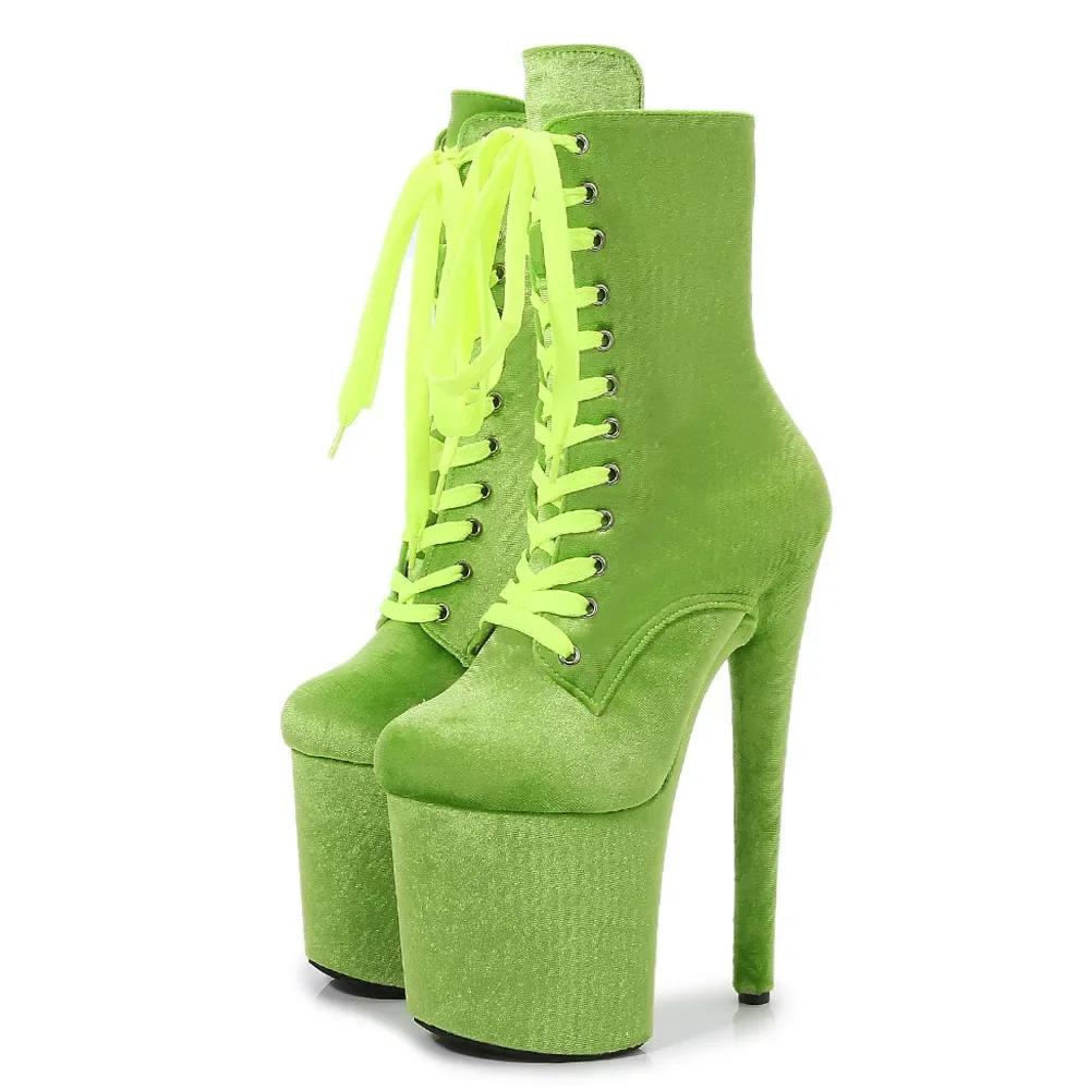 Fashion Top Sale 20CM Corduroy Surface Platform Women Shoes High Heeled shoesCustom Colors Boots Erotic Lap Pole Dancing Ankle Boots