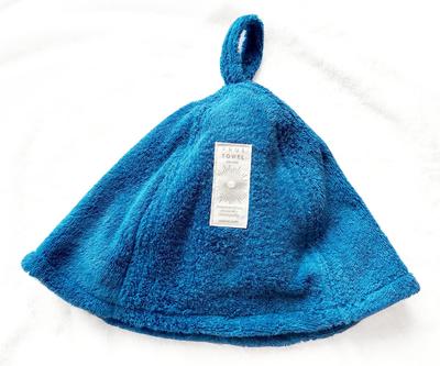 Echtes Handtuch, Saunahut, Imabari-Handtuch, zertifiziert von der Marke - (blau)