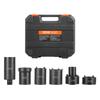 Spindle Nut Socket Tool Kit 1/2 Inch Drive 6 Piece Axle Hub Nut Socket Set