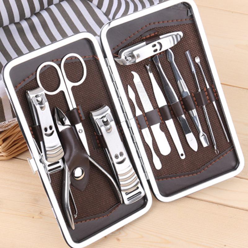 12 In1 Pedicure / Manicure Set Nail Clippers Cuticle Clippers Grooming Kit Case