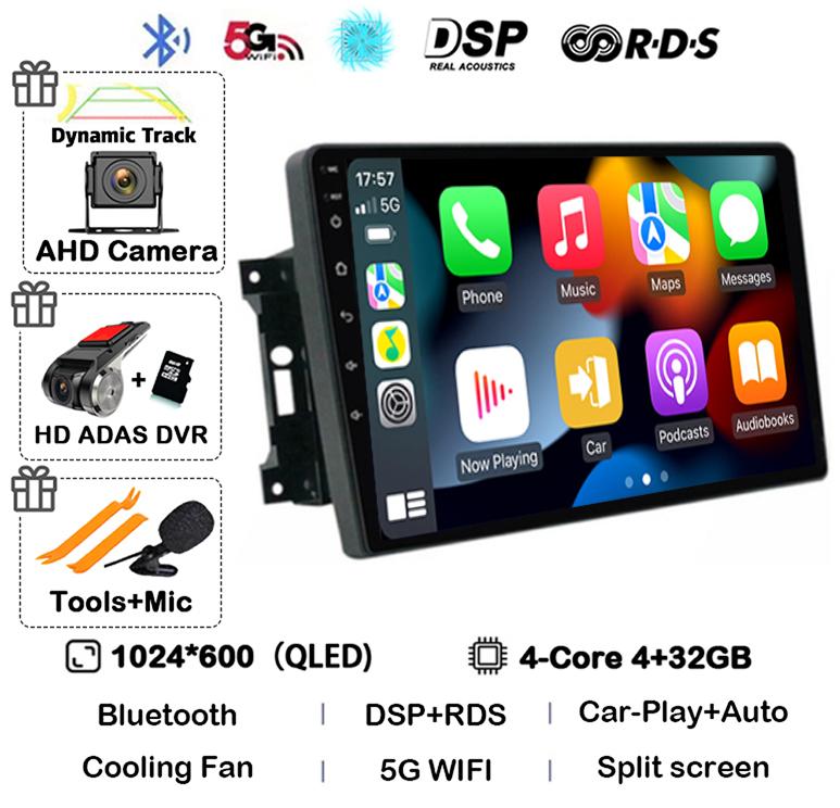 Android 14 Auto Car Radio For Jeep Compass Grand Cherokee Wrangler Chrysler Sebring Town Country Dodge Charger Multimedia Player