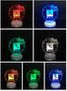 New Custom Crystal Laser Color Changing Christmas Holiday Heart Shape love 3D Table Light Wedding Led Gift Set