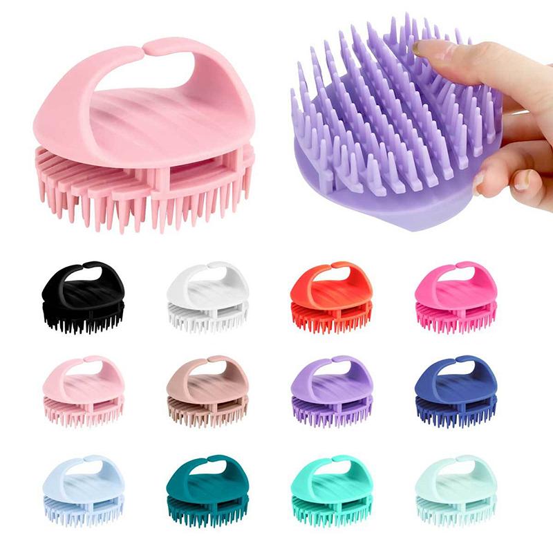 Silicone Shampoo Scalp Hair Massager Head Body Scalp Massage Brush Hair Washing Brush Scalp Exfoliator Brush Head Scrubber Tools