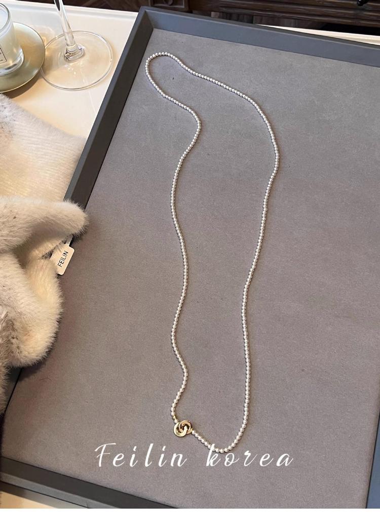Xiaomi Chic Pearl Double-Layer Necklace - Women's Autumn/Winter Sweater Chain Accessory