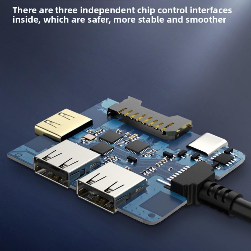 6 In 1 Type C Docking Station for Laptop with 4K HDMI USB 3 0 Hub Multi Port Adapter