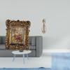 Hand Carved Lovers Floral Sculpture Photo Frame Art Collection Tabletop Wall Mounted Antique Picture