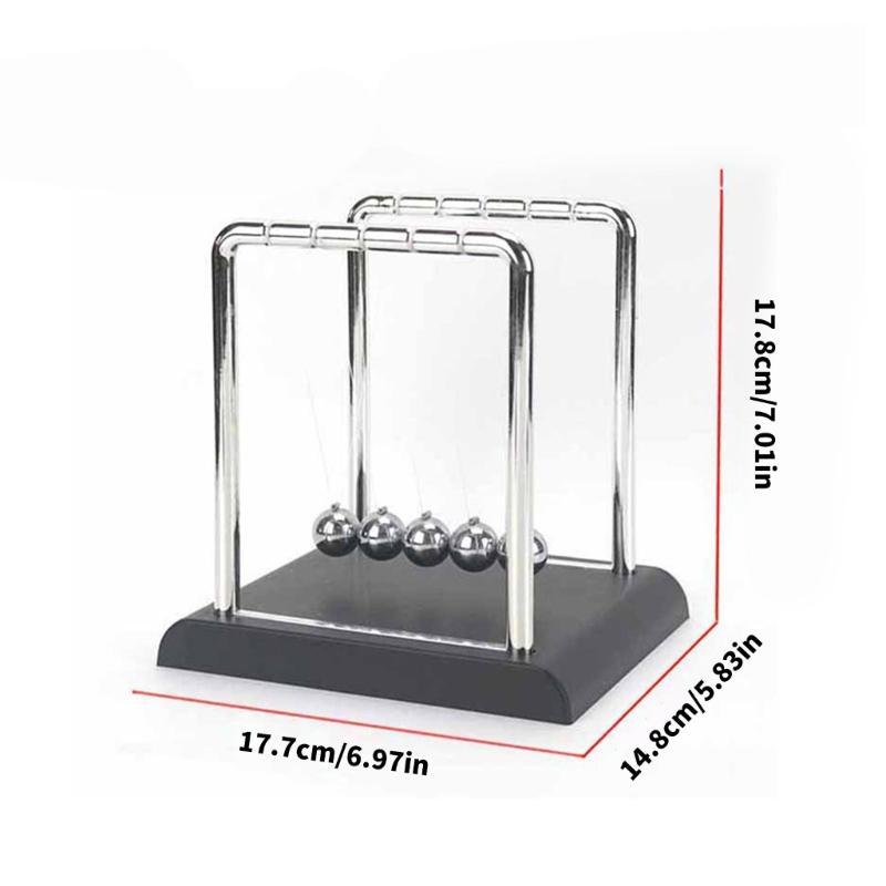 5 Große Kugeln Newton-Wiege Balancekugeln Schreibtischspielzeug Bürodekorationen Für Physikunterricht und Stressabbau