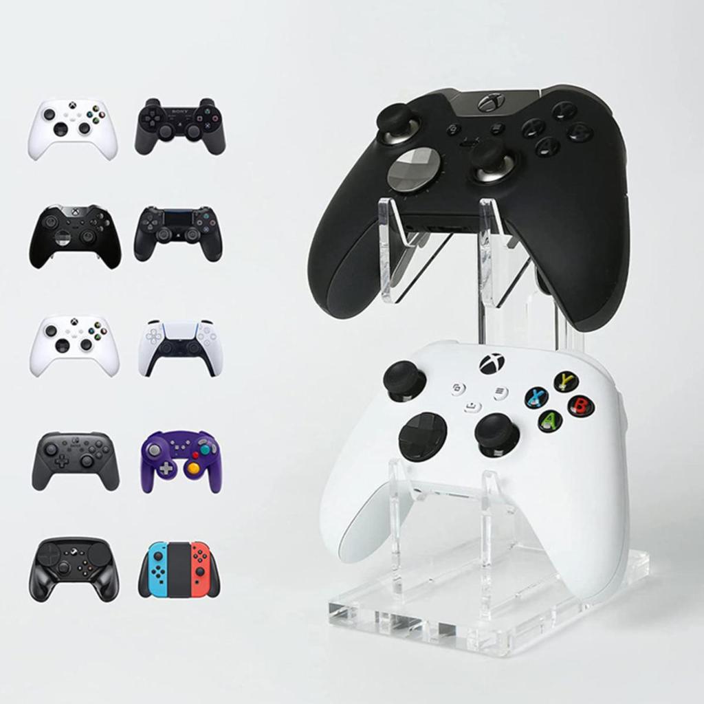 Universeller Dual Controller Ständer Schreibtisch Controller Transparenter Acrylhalter Gamepad Joystick Halterung