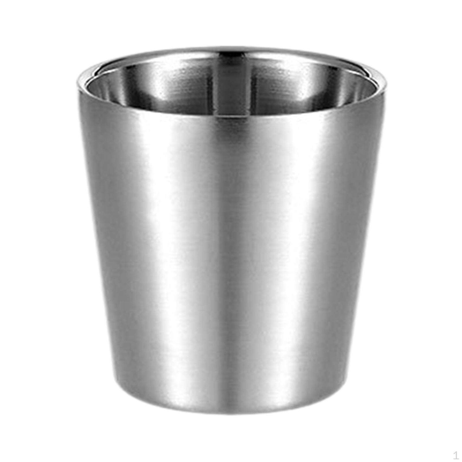 

Чашка для кемпинга, многоразовая посуда для холодных напитков, пинта из нержавеющей стали с двойными стенками Silver