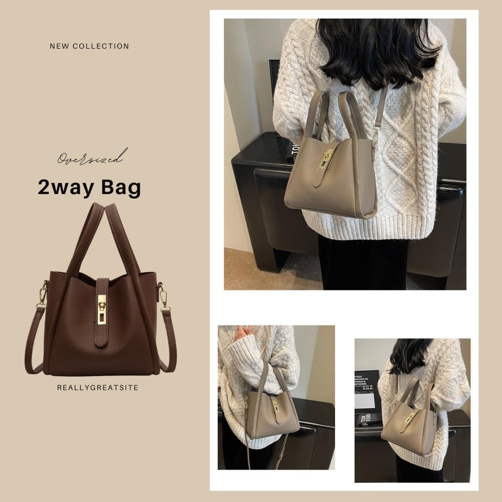 AQUA Marine Dames 2-Weg Handtas, Schoudertas, Tote Bag, Klein, PU Leer, Echt Leer Look, Lichtgewicht, Schoudertas, Kantoor, Casual, Schattig,