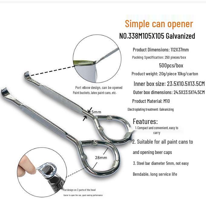 

Multipurpose Bottle, Can, and Paint Bucket Opener – Simple Hardware Tool