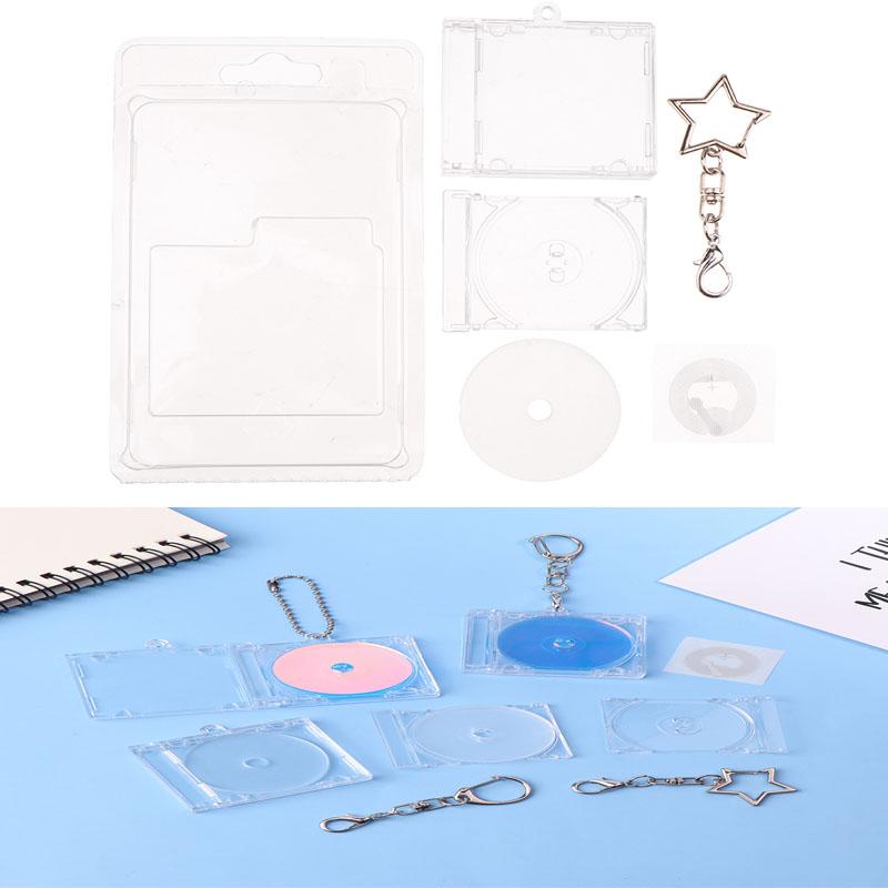 NFC Mini CD Disc Case Keychain; Unique Backpack Decoration and Album Key Holder