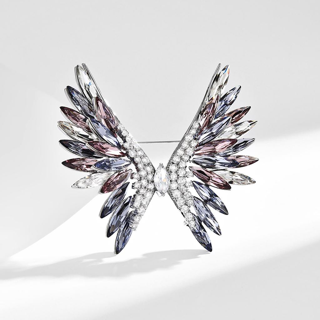 Women's Light Luxury Design Elegant Wing Brooch Fashionable And Versatile Niche Design Sense Brooch Daily Accessories