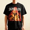 Vintage Samhain November Kommendes Feuer Schwarzes T-Shirt Unisex T-Shirt
