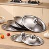 Stainless Steel Frying Pan Cover Universal Kitchen Food Lid Bowl Cover  Restaurant Kitchenware