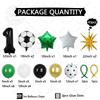43pcs Football Balloon Black Number Birthday Balloon Set Children's Party Decoration Festival Supplies Birthday Photo Props