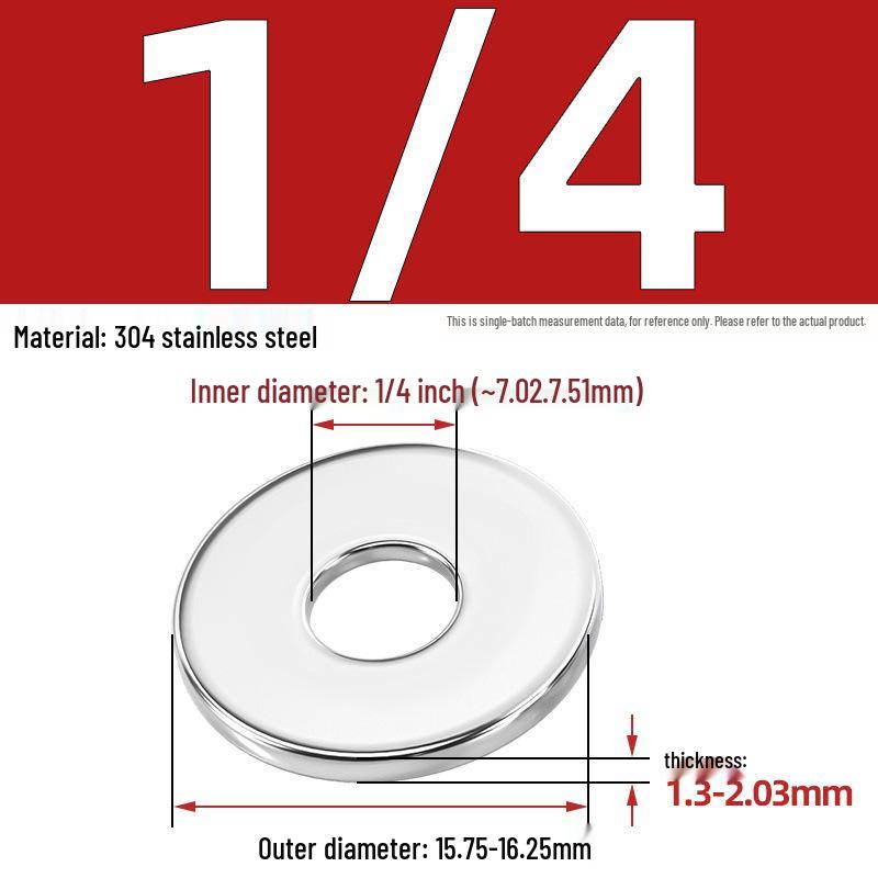 304/316 Stainless Steel Flat & Round Washers Collection