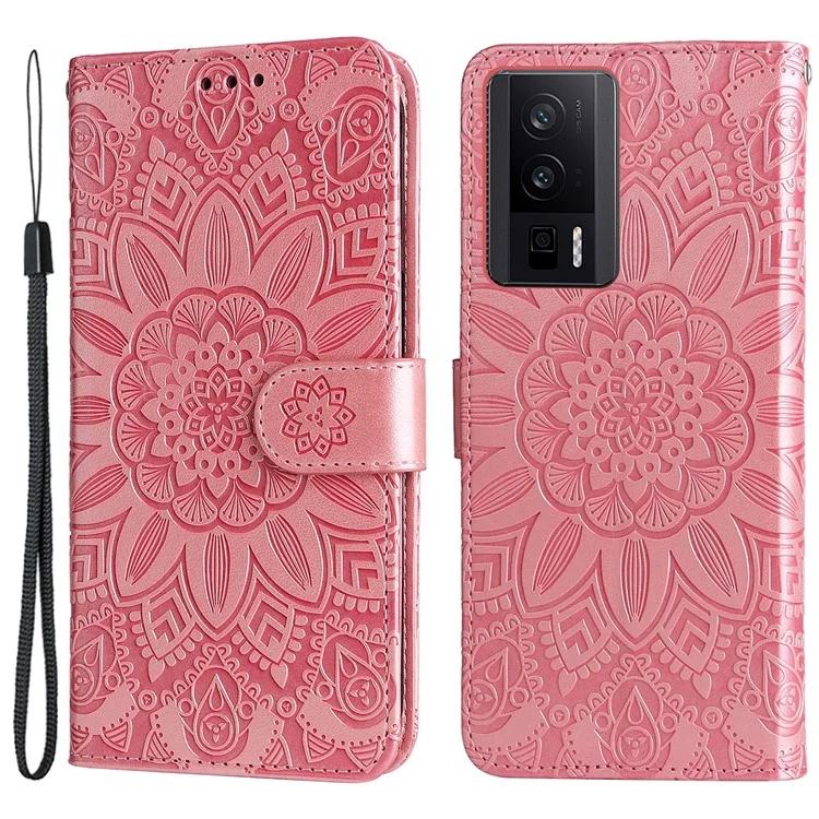 

For Xiaomi Poco F5 Pro 5G / Redmi K60 Pro 5G / K60 5G Cell Phone Case Sunflower Imprinted Wallet Stand Leather Cover