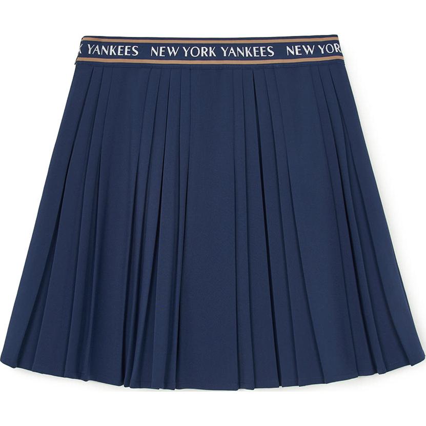 New MLB Varsity New York Yankees Casual Short Skirts Women's Light Navy Blue 3FSKV0144-50NYL