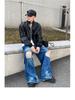 Herren Retro Amerikanischer Stil Leder Baseballjacke - Winter Motorrad Cleanfit