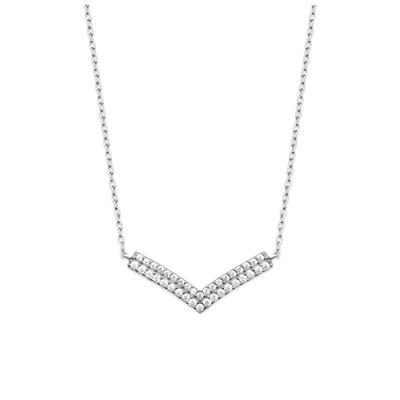 [Q4634] - Silberkette 'Sissi' silberweiß (rhodiniert) - 23x10 mm