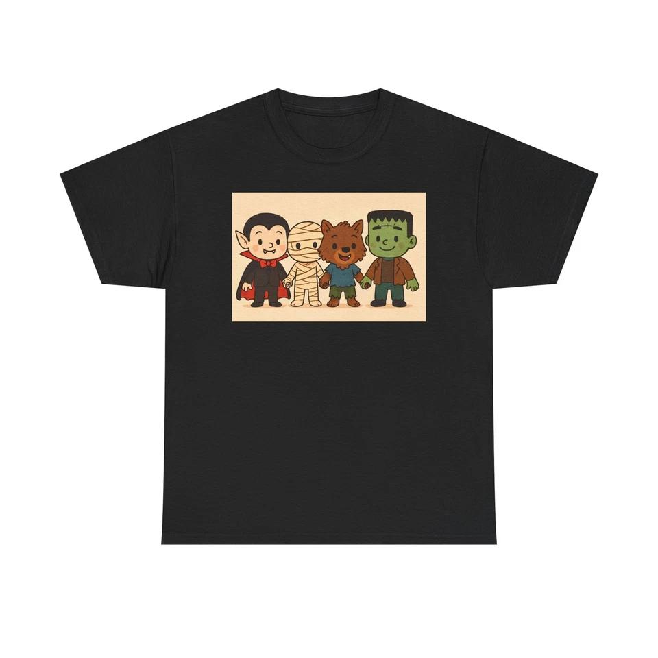 

Spooky Cartoon Monsters Tee, Halloween Shirt, Unisex Graphic T-Shirt, Fun [...] M