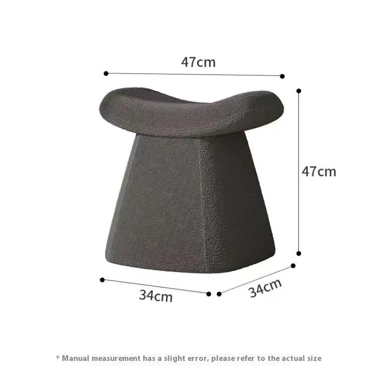 Пуф для сидения Табурет Мебель для гостиной Входная веранда Ткань Низкие табуреты для пеленания Пуфы Деревянный туалетный столик темно-серого