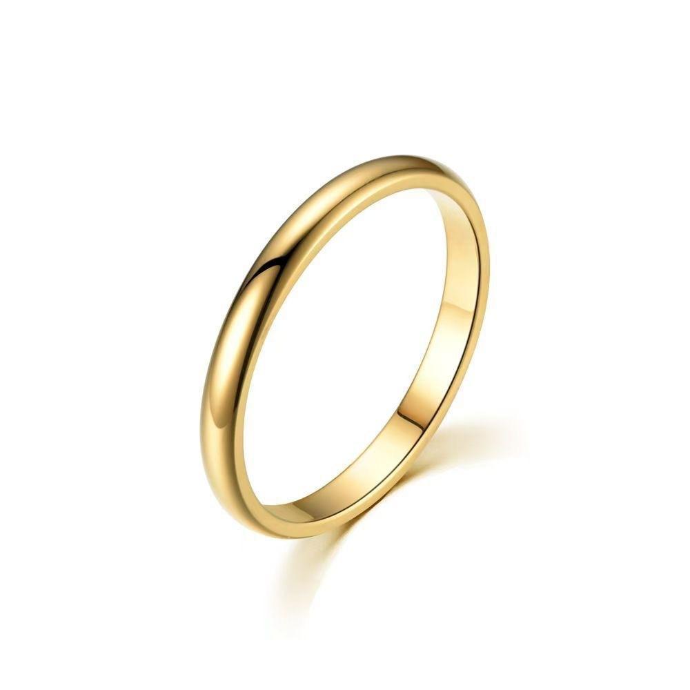 Ring in a Golden Gloss End, Featuring a Modern Minimalist Design Suitable for Weddings And Everyday Use. Showcasing a Stylish Polished Surface