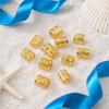 45Pcs Dreadlock Hair Accessories, Ocean Resort Theme Hair Buckles, Open Design Easy to Wear Braided Hair Rings, Alloy Lightweight Hair Jewelry