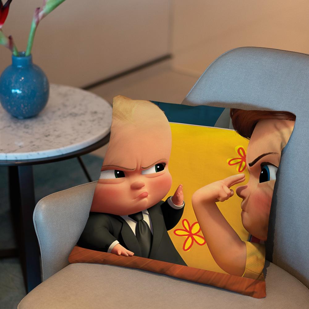 

Подушка-чохол Boss Baby 2-в-1 Реверсивний плюшевий чохол для подушки | Авто/Диван/Ліжко | Ідеальний подарунок 18x18Inch