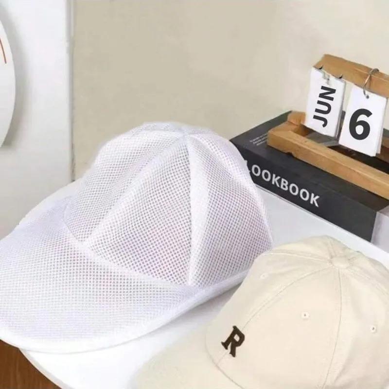 Washing Machine Hat Wash Protector Cap Cleaner Laundry Bag Small Clothes Wash Bag Anti-Deformation Mesh Organizer Zip Bags