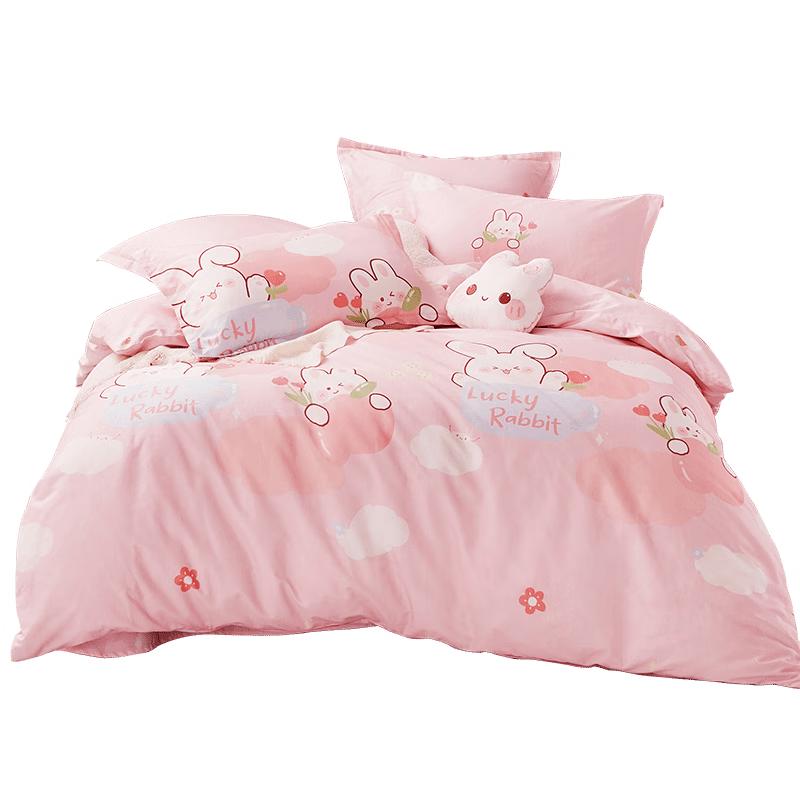 Luolai Kids Lucky Bunny Pure Cotton Fitted Sheet 150x200x30cm