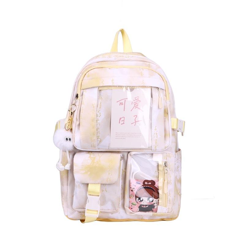 Schoolbag Chinese Style Printed Backpack Junior High School Student Antique Style Student Schoolbag Elementary School Student High Value Pain Bag