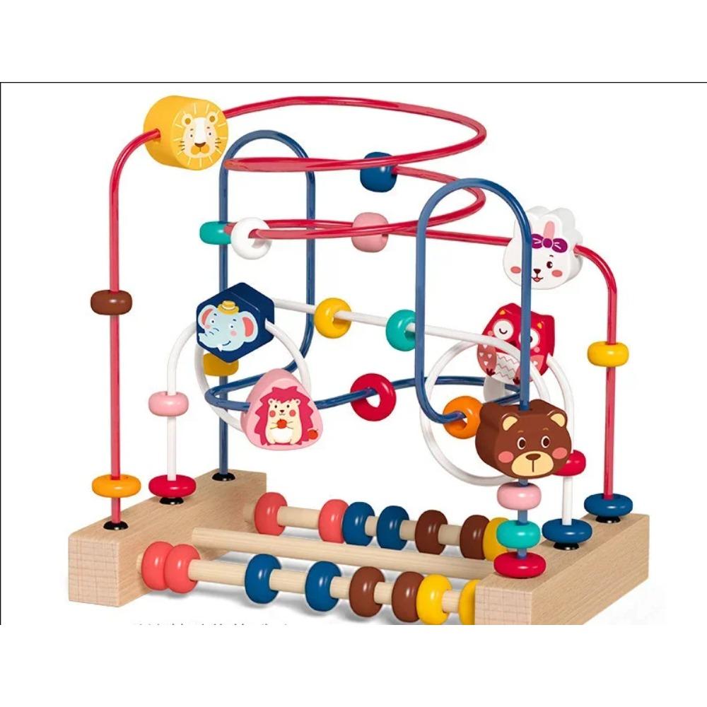 Montessori Wooden Rattles For Baby Crib Toys Baby Rattle Educational Musical Wooden Toys Children Development Games Wood Puzzles