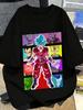 Black Plus Size Tshirt Dragon Ball Anime Print Men Women Summer Casual Parent Child Top Harajuku Style Y2K Street Fashion