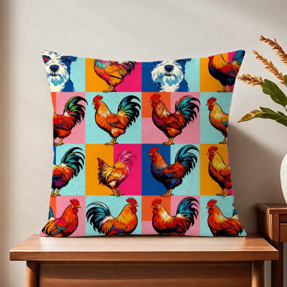 Retro chick print cushion cover For Pillow Printing Sofa Decoration Home Car Room Coffee Shop Office Nordic Simplicity