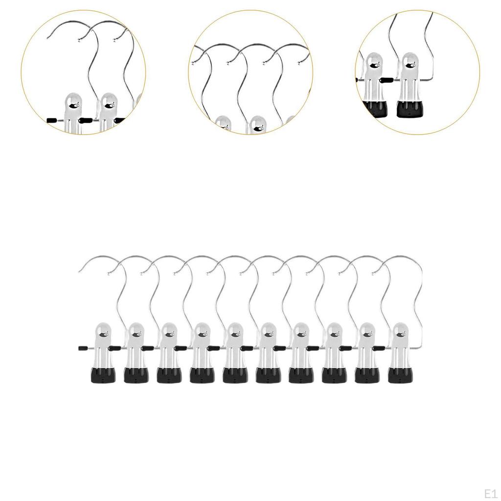 10x Klip na jógové kalhoty Závěsný háček Klipy Šatník Cestování Domov Organizéry do skříně Legíny pro