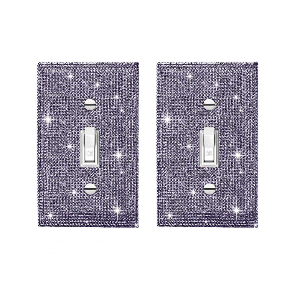 Bathroom Switch Plate Elegant Single Toggle Light Switch Plates for Home Office Decor Set of 2 Decorative Outlet Covers for Room