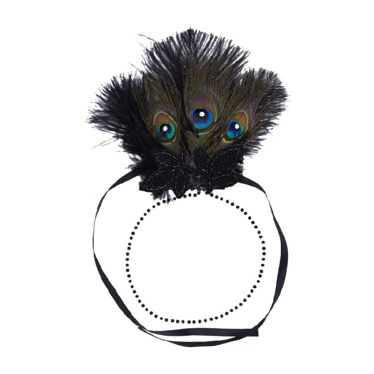Повязка на голову с перьями и кисточками из бусин 1920-х годов, головной убор Флэппер, Костюмные аксессуары для женщин, Свадьба, Выпускной, Маскарад 1