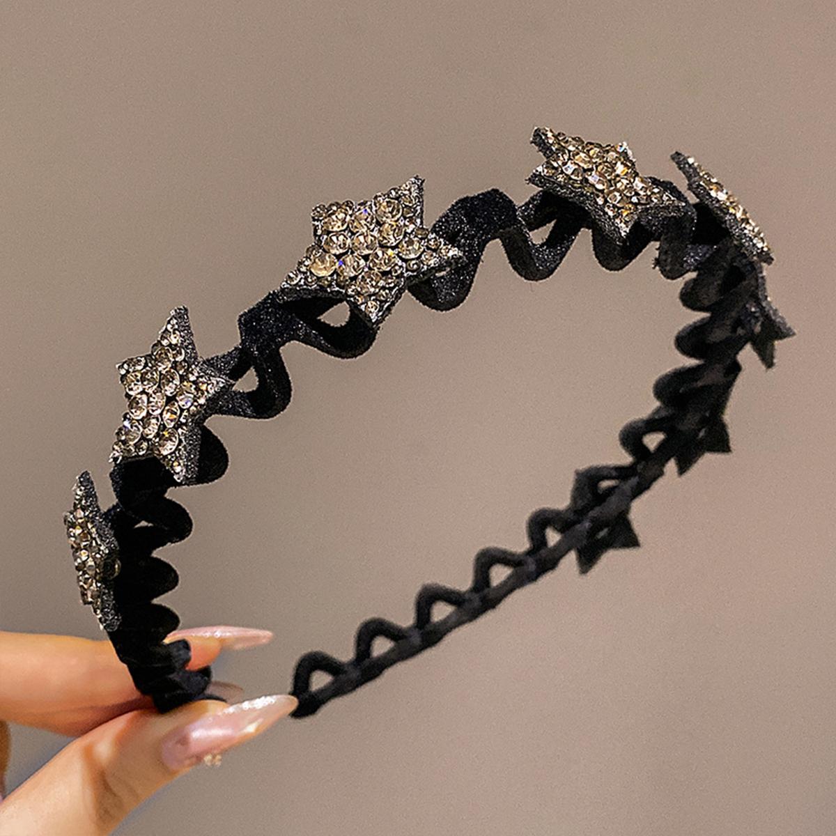 

Стразы высокой моды, ободки со звездами, женские прессованные заколки для волос, торчащие волоски, артефакт для укладки волос, парикмахерское дело Size fits all